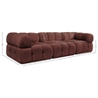 Meridian Furniture Orin Rose Velvet Performance Fabric 3 pc. Modular Sofa