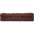 Meridian Furniture Orin Rose Velvet Performance Fabric 3 pc. Modular Sofa
