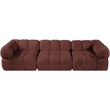 Meridian Furniture Orin Rose Velvet Performance Fabric 3 pc. Modular Sofa