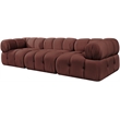 Meridian Furniture Orin Rose Velvet Performance Fabric 3 pc. Modular Sofa