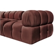 Meridian Furniture Orin Rose Velvet Performance Fabric 3 pc. Modular Sofa