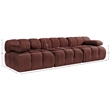 Meridian Furniture Orin Rose Velvet Performance Fabric 3 pc. Modular Sofa