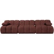 Meridian Furniture Orin Rose Velvet Performance Fabric 3 pc. Modular Sofa
