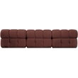 Meridian Furniture Orin Rose Velvet Performance Fabric 3 pc. Modular Sofa