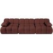 Meridian Furniture Orin Rose Velvet Performance Fabric 3 pc. Modular Sofa