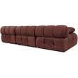 Meridian Furniture Orin Rose Velvet Performance Fabric 3 pc. Modular Sofa