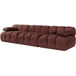 Meridian Furniture Orin Rose Velvet Performance Fabric 3 pc. Modular Sofa
