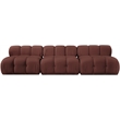 Meridian Furniture Orin Rose Velvet Performance Fabric 3 pc. Modular Sofa