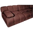 Meridian Furniture Orin Rose Velvet Performance Fabric 4 pc. Modular Sofa