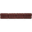 Meridian Furniture Orin Rose Velvet Performance Fabric 4 pc. Modular Sofa