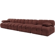Meridian Furniture Orin Rose Velvet Performance Fabric 4 pc. Modular Sofa