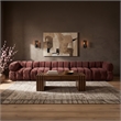 Meridian Furniture Orin Rose Velvet Performance Fabric 5 pc. Modular Sofa