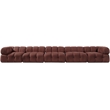 Meridian Furniture Orin Rose Velvet Performance Fabric 5 pc. Modular Sofa