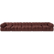 Meridian Furniture Orin Rose Velvet Performance Fabric 5 pc. Modular Sofa