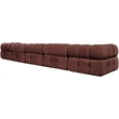 Meridian Furniture Orin Rose Velvet Performance Fabric 5 pc. Modular Sofa