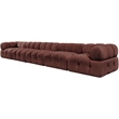 Meridian Furniture Orin Rose Velvet Performance Fabric 5 pc. Modular Sofa