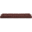 Meridian Furniture Orin Rose Velvet Performance Fabric 5 pc. Modular Sofa