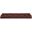 Meridian Furniture Orin Rose Velvet Performance Fabric 5 pc. Modular Sofa