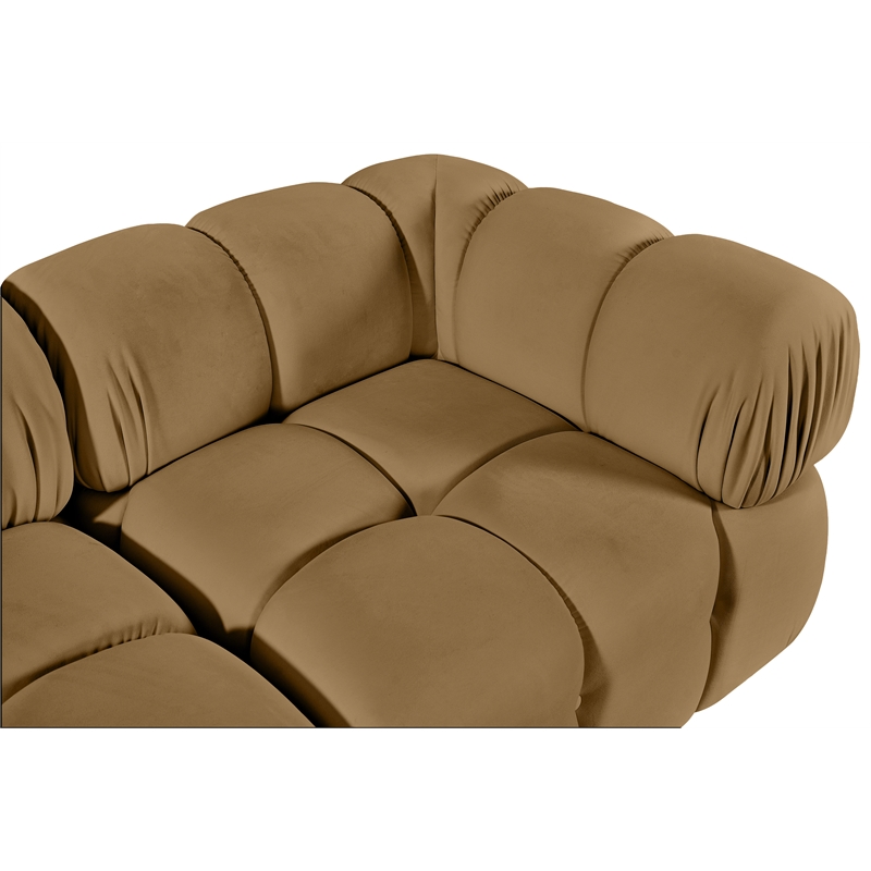 Meridian Furniture Orin Saddle Velvet Performance Fabric 2 pc. Modular Sofa
