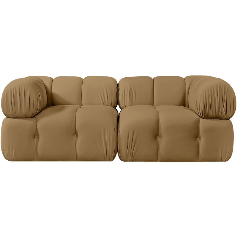 Meridian Furniture Orin Saddle Velvet Performance Fabric 2 pc. Modular Sofa