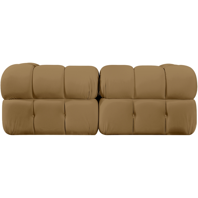 Meridian Furniture Orin Saddle Velvet Performance Fabric 2 pc. Modular Sofa