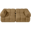 Meridian Furniture Orin Saddle Velvet Performance Fabric 2 pc. Modular Sofa