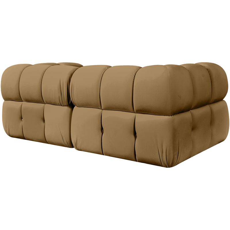 Meridian Furniture Orin Saddle Velvet Performance Fabric 2 pc. Modular Sofa
