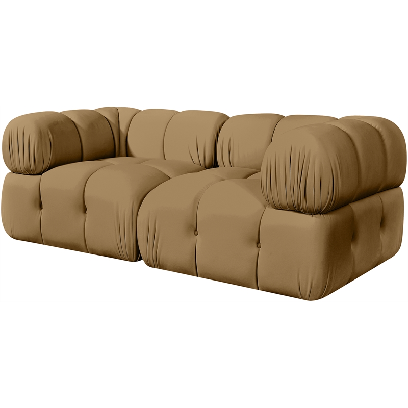 Meridian Furniture Orin Saddle Velvet Performance Fabric 2 pc. Modular Sofa