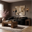 Meridian Furniture Orin Black Velvet Performance Fabric 2 pc. Modular Sofa