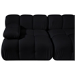 Meridian Furniture Orin Black Velvet Performance Fabric 2 pc. Modular Sofa