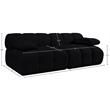 Meridian Furniture Orin Black Velvet Performance Fabric 2 pc. Modular Sofa