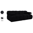 Meridian Furniture Orin Black Velvet Performance Fabric 2 pc. Modular Sofa