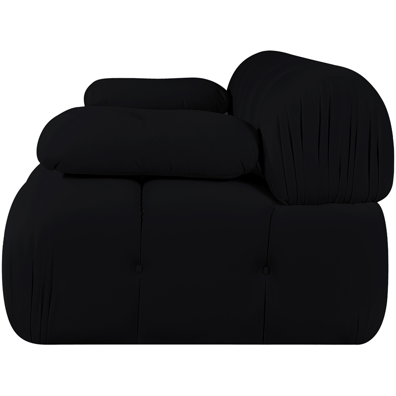 Meridian Furniture Orin Black Velvet Performance Fabric 2 pc. Modular Sofa