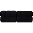 Meridian Furniture Orin Black Velvet Performance Fabric 2 pc. Modular Sofa