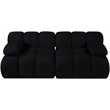 Meridian Furniture Orin Black Velvet Performance Fabric 2 pc. Modular Sofa