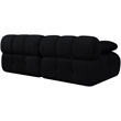 Meridian Furniture Orin Black Velvet Performance Fabric 2 pc. Modular Sofa