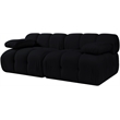 Meridian Furniture Orin Black Velvet Performance Fabric 2 pc. Modular Sofa