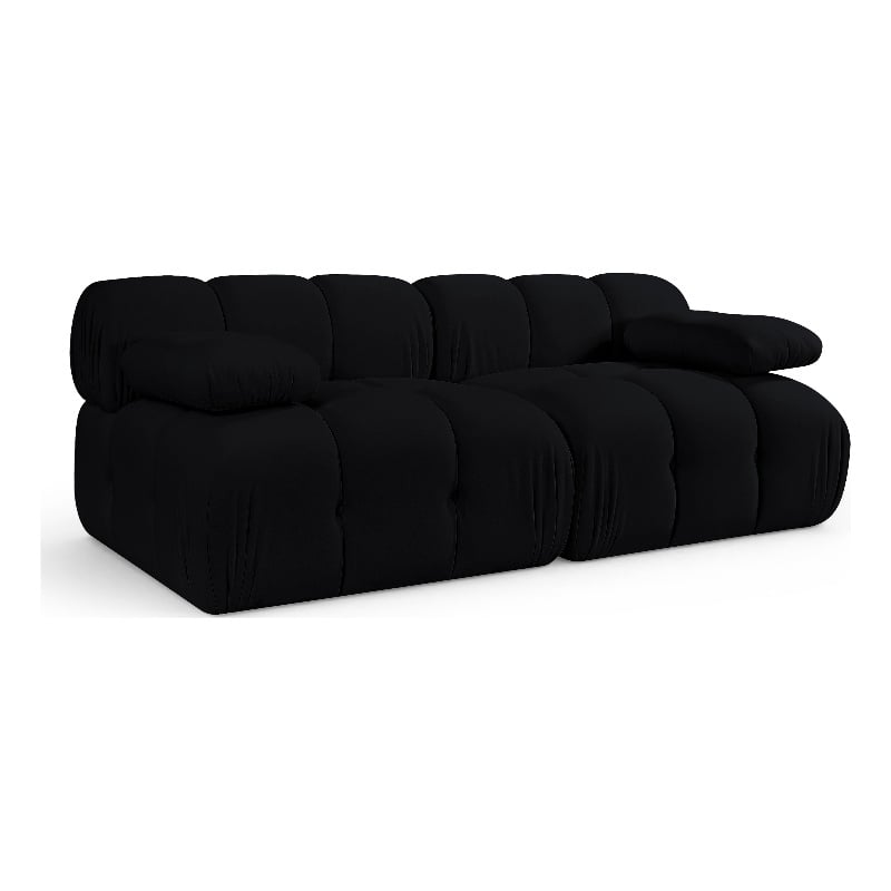 Meridian Furniture Orin Black Velvet Performance Fabric 2 pc. Modular Sofa