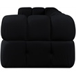Meridian Furniture Orin Black Velvet Performance Fabric 3 pc. Modular Sofa