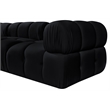 Meridian Furniture Orin Black Velvet Performance Fabric 3 pc. Modular Sofa