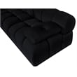 Meridian Furniture Orin Black Velvet Performance Fabric 3 pc. Modular Sofa