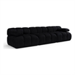 Meridian Furniture Orin Black Velvet Performance Fabric 3 pc. Modular Sofa
