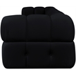 Meridian Furniture Orin Black Velvet Performance Fabric 4 pc. Modular Sofa