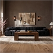 Meridian Furniture Orin Black Velvet Performance Fabric 4 pc. Modular Sofa