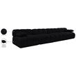 Meridian Furniture Orin Black Velvet Performance Fabric 4 pc. Modular Sofa