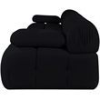 Meridian Furniture Orin Black Velvet Performance Fabric 4 pc. Modular Sofa
