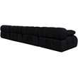 Meridian Furniture Orin Black Velvet Performance Fabric 4 pc. Modular Sofa