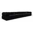 Meridian Furniture Orin Black Velvet Performance Fabric 5 pc. Modular Sofa