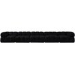 Meridian Furniture Orin Black Velvet Performance Fabric 5 pc. Modular Sofa