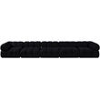 Meridian Furniture Orin Black Velvet Performance Fabric 5 pc. Modular Sofa